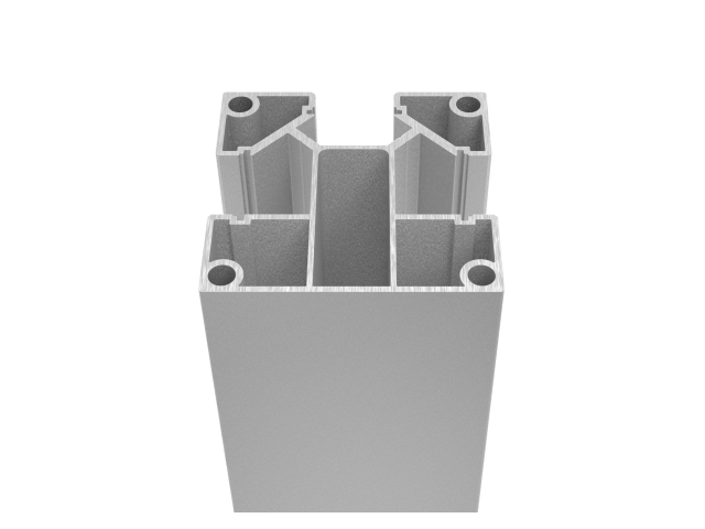 Set Aluminium-Eckpfosten 70x70 ohne schmale Leiste für 20 Lamellenfüllungen – 6000 mm N